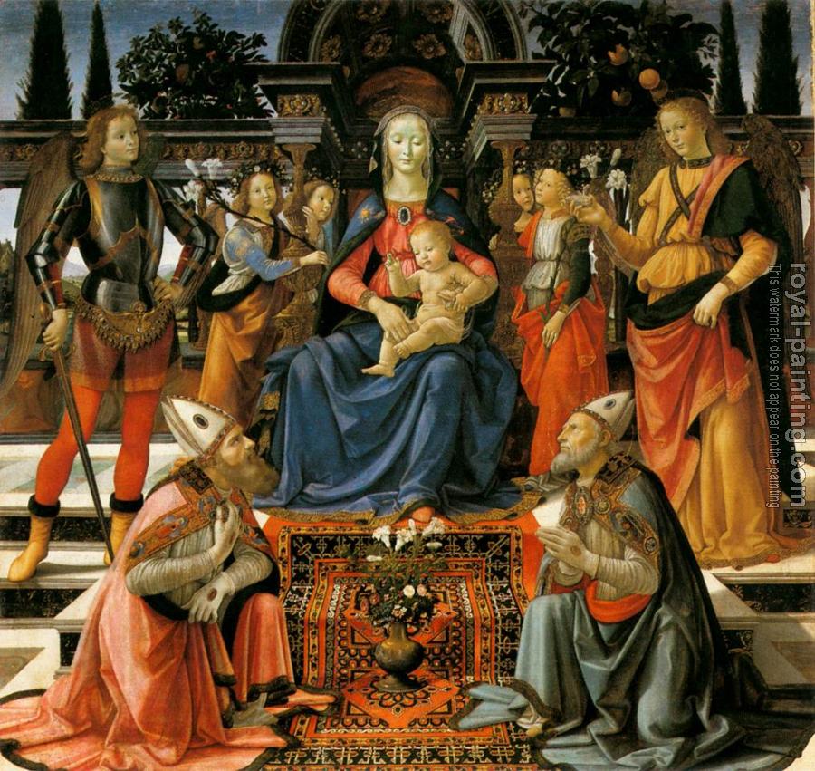 Domenico Ghirlandaio : Madonna and Child Enthroned with Saints II